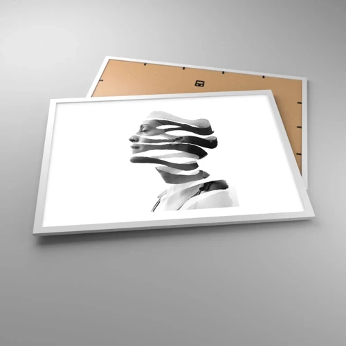 Poster in white frmae - Surrealistic Portrait - 70x50 cm