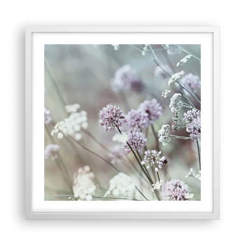Poster in white frmae - Sweet Filigrees of Herbs - 50x50 cm