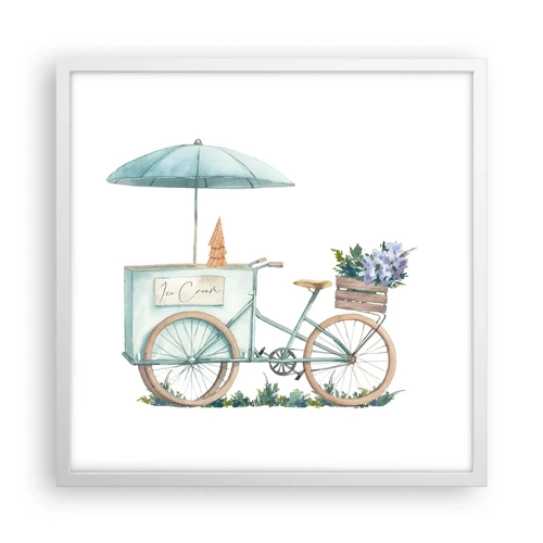 Poster in white frmae - Sweet Memory of the Summer - 50x50 cm