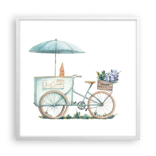 Poster in white frmae - Sweet Memory of the Summer - 60x60 cm