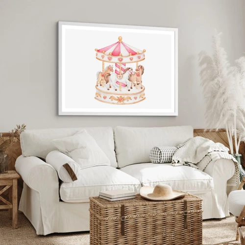 Poster in white frmae - Sweet World of Childhood - 50x40 cm