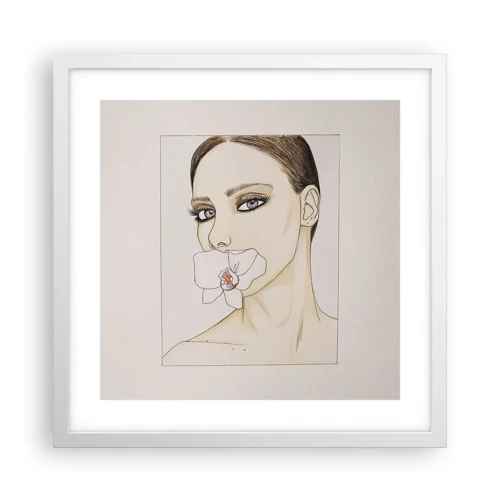 Poster in white frmae - Symbol of Elegance and Beauty - 40x40 cm