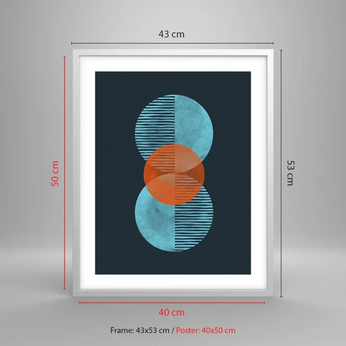 Poster in white frmae - Symmetrical Composition - 40x50 cm