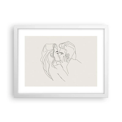 Poster in white frmae - Tangled up by a Feeling - 40x30 cm