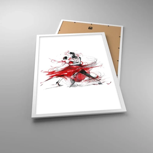 Poster in white frmae - Tango - Rhythm of Passion - 50x70 cm