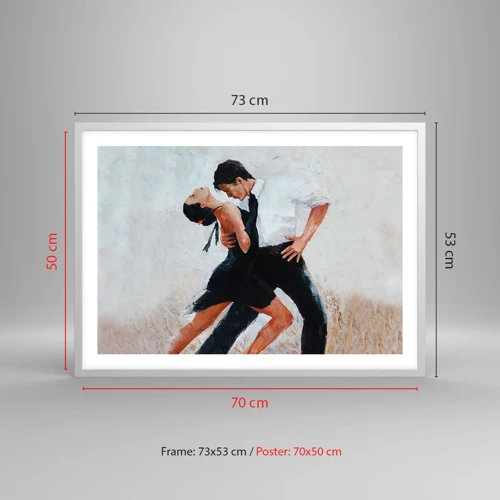 Poster in white frmae - Tango of My Dreams - 70x50 cm