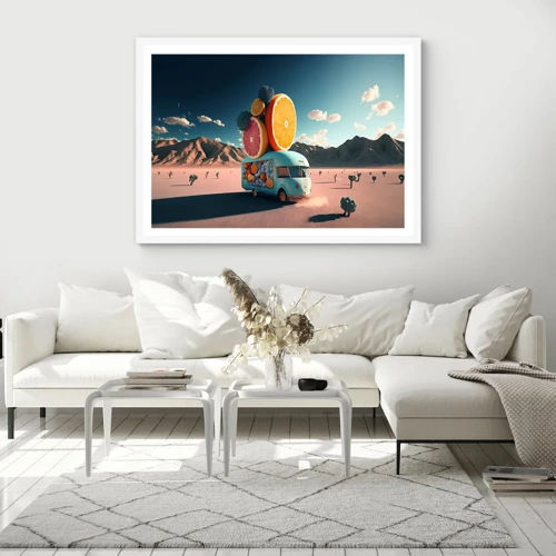 Poster in white frmae - Taste of Holidays - 70x50 cm