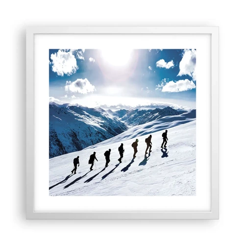 Poster in white frmae - Team of Conquerors - 40x40 cm