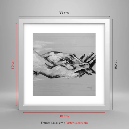 Poster in white frmae - The Beginning… - 30x30 cm