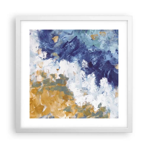Poster in white frmae - The Dance of Elements - 40x40 cm