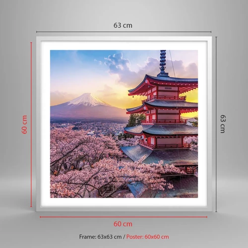 Poster in white frmae - The Essence of Japanese Spirit - 60x60 cm