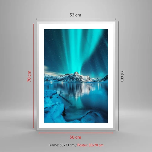 Poster in white frmae - The Night of Light - 50x70 cm