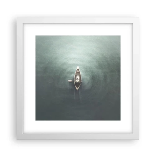 Poster in white frmae - Through Moon Lake - 30x30 cm