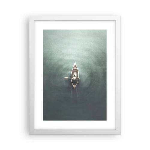 Poster in white frmae - Through Moon Lake - 30x40 cm