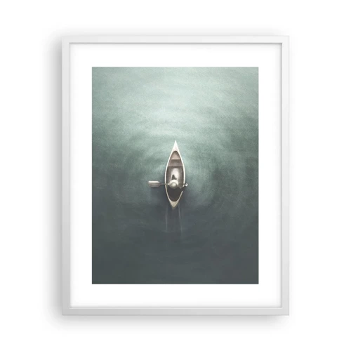 Poster in white frmae - Through Moon Lake - 40x50 cm