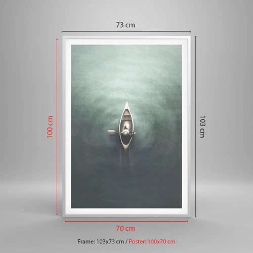 Poster in white frmae - Through Moon Lake - 70x100 cm