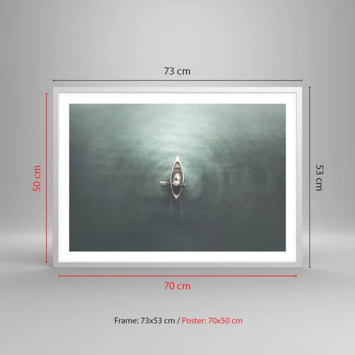 Poster in white frmae - Through Moon Lake - 70x50 cm