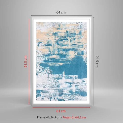 Poster in white frmae - Through an Icicle - 61x91 cm