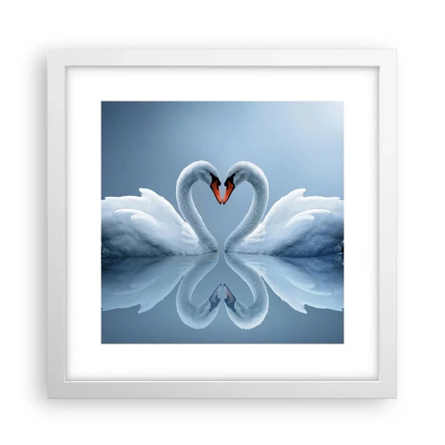 Poster in white frmae - Time for Love - 30x30 cm