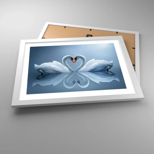 Poster in white frmae - Time for Love - 40x30 cm