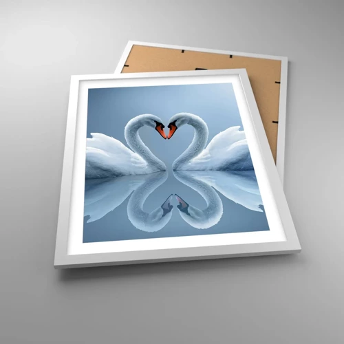 Poster in white frmae - Time for Love - 40x50 cm