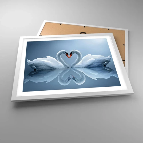 Poster in white frmae - Time for Love - 50x40 cm