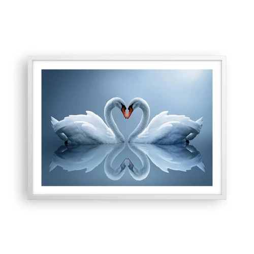 Poster in white frmae - Time for Love - 70x50 cm