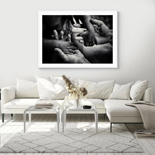 Poster in white frmae - To be a Man - 70x50 cm