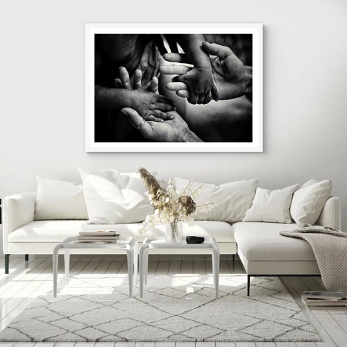 Poster in white frmae - To be a Man - 91x61 cm
