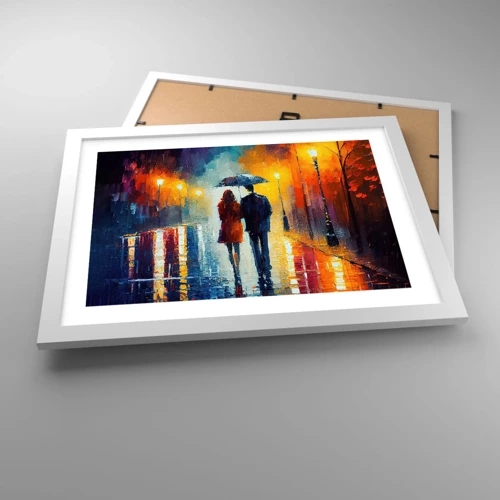 Poster in white frmae - Together - Colourful Night - 40x30 cm