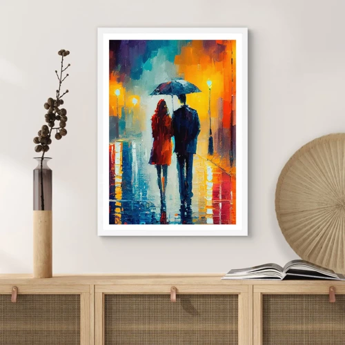 Poster in white frmae - Together - Colourful Night - 40x50 cm