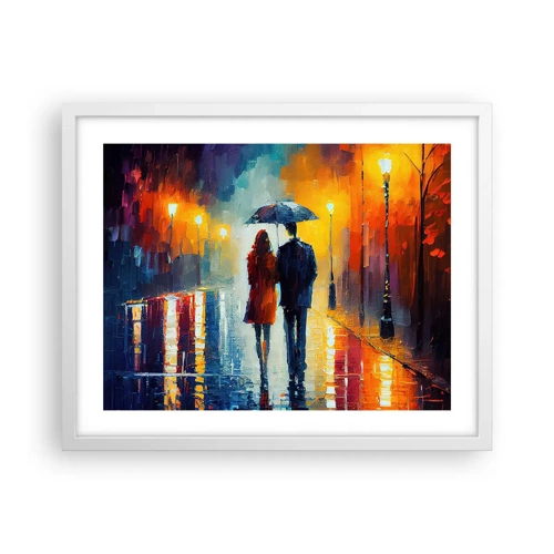 Poster in white frmae - Together - Colourful Night - 50x40 cm