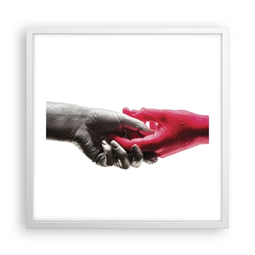 Poster in white frmae - Together, although Different - 50x50 cm