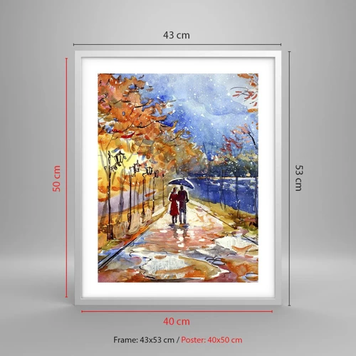 Poster in white frmae - Together to the Limit of Time  - 40x50 cm