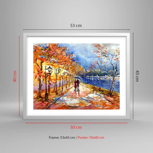 Poster in white frmae - Together to the Limit of Time  - 50x40 cm