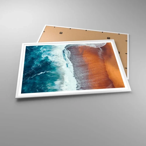 Poster in white frmae - Touch of the Ocean - 100x70 cm