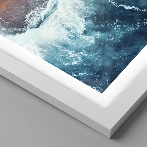 Poster in white frmae - Touch of the Ocean - 100x70 cm