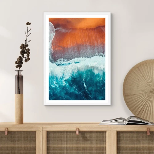 Poster in white frmae - Touch of the Ocean - 30x40 cm