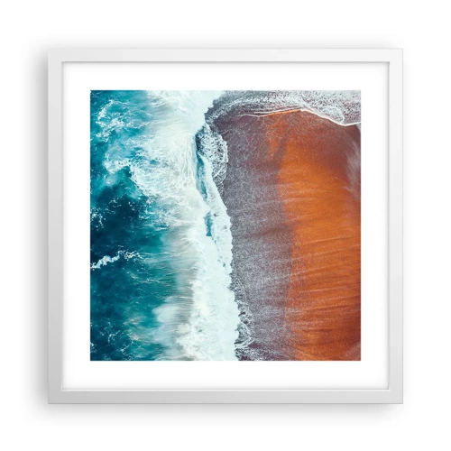 Poster in white frmae - Touch of the Ocean - 40x40 cm