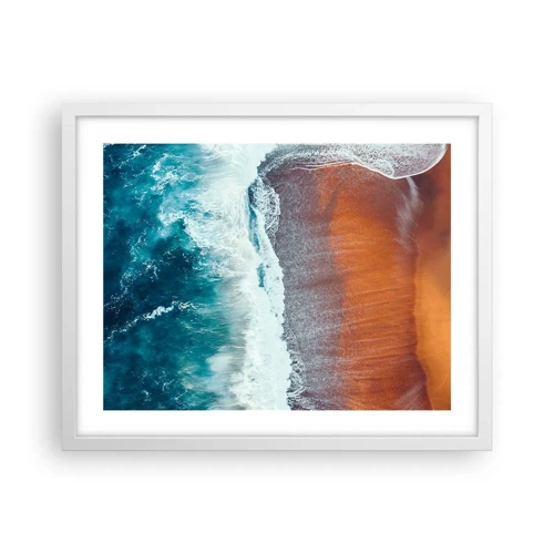 Poster in white frmae - Touch of the Ocean - 50x40 cm