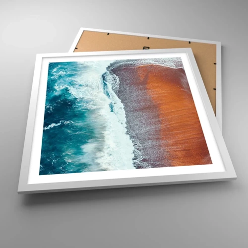 Poster in white frmae - Touch of the Ocean - 50x50 cm