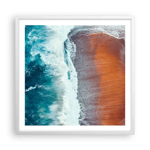 Poster in white frmae - Touch of the Ocean - 60x60 cm