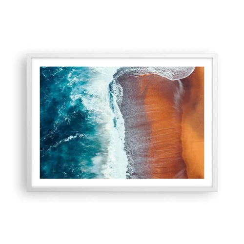 Poster in white frmae - Touch of the Ocean - 70x50 cm