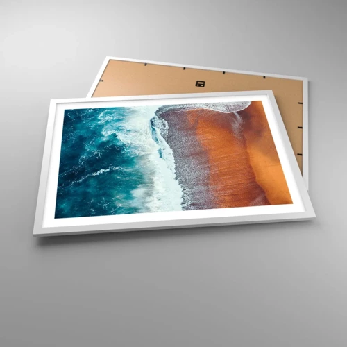 Poster in white frmae - Touch of the Ocean - 70x50 cm