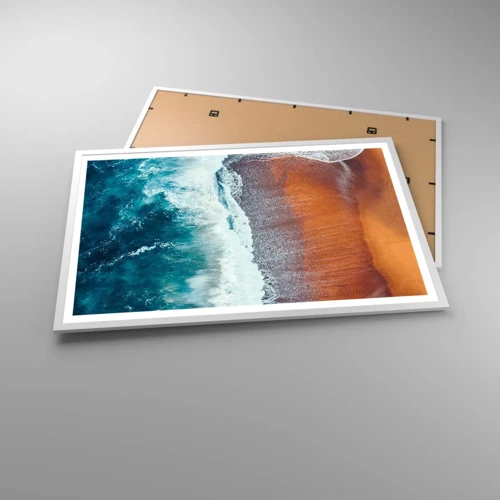 Poster in white frmae - Touch of the Ocean - 91x61 cm