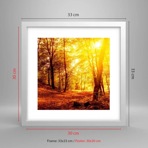 Poster in white frmae - Towards Golden Plain - 30x30 cm