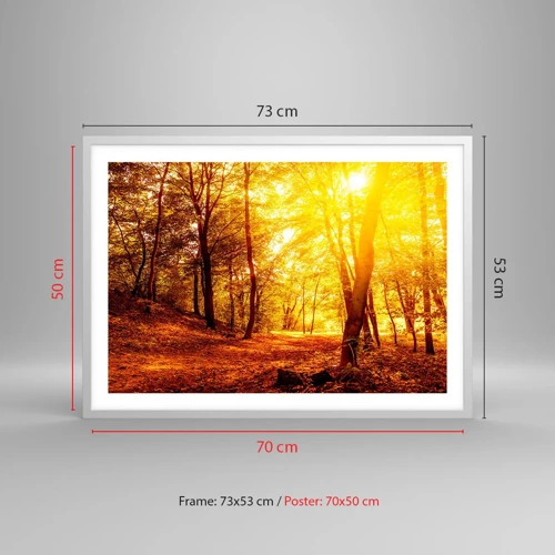 Poster in white frmae - Towards Golden Plain - 70x50 cm