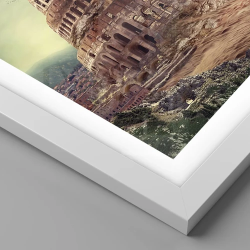 Poster in white frmae - Tower of Babel - 50x70 cm