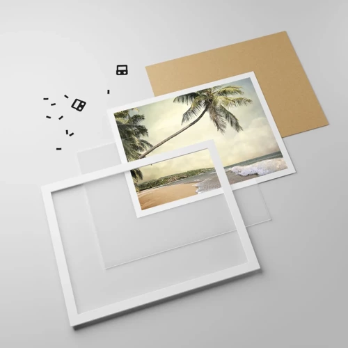 Poster in white frmae - Tropical Dream - 100x70 cm