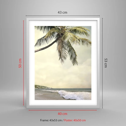 Poster in white frmae - Tropical Dream - 40x50 cm